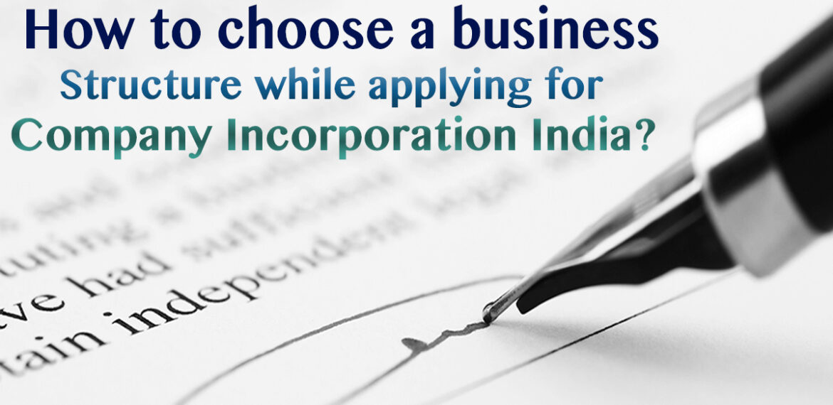 How to choose a business structure while applying for Company Incorporation India?